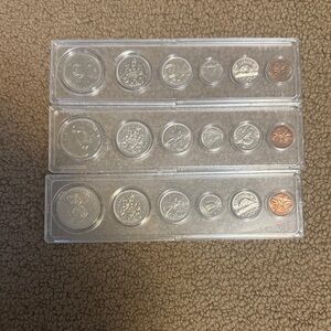 Clear Plastic Coin Storage Tray - Set of 3